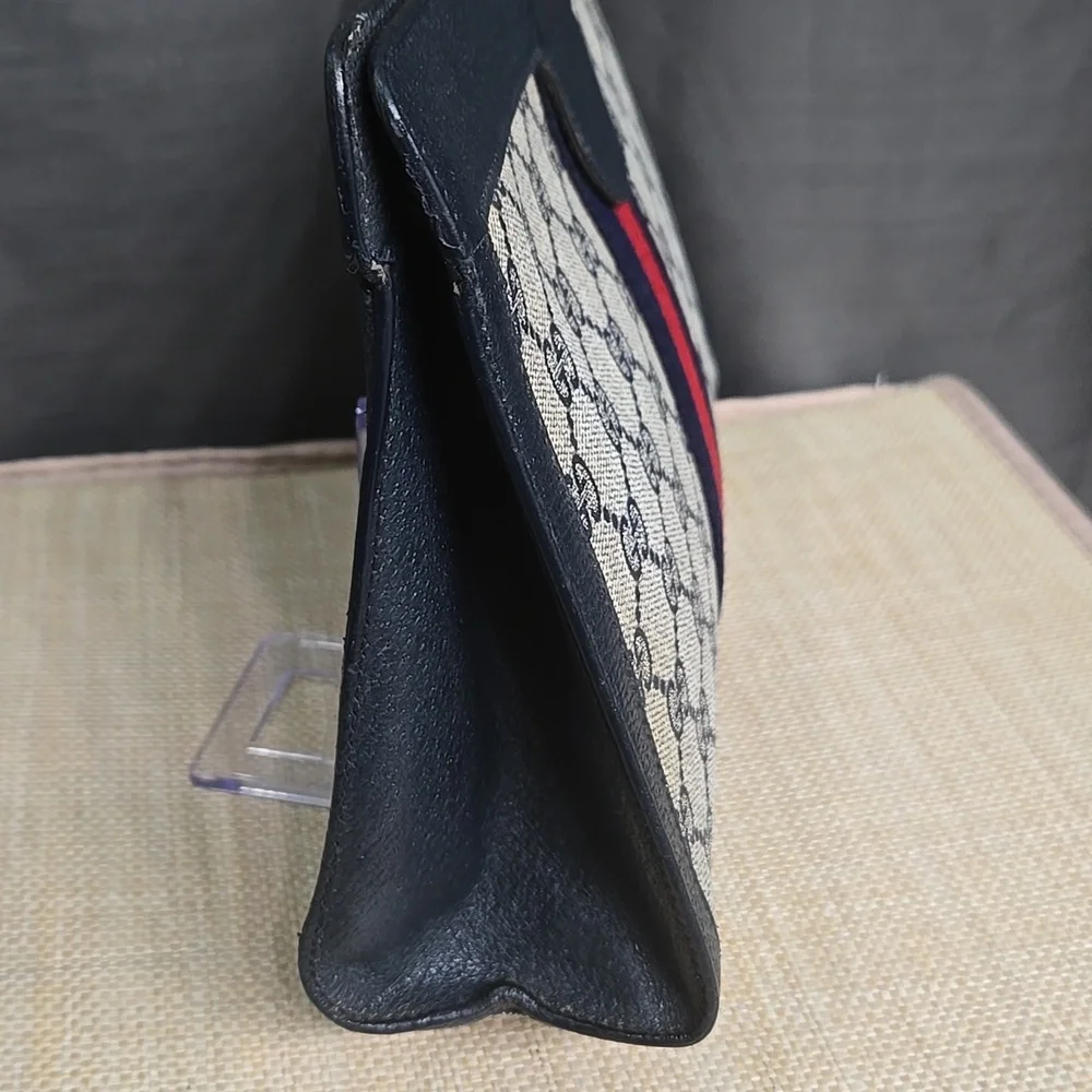 Gucci Blue Canvas Clutch EUC - Picture 4 of 11